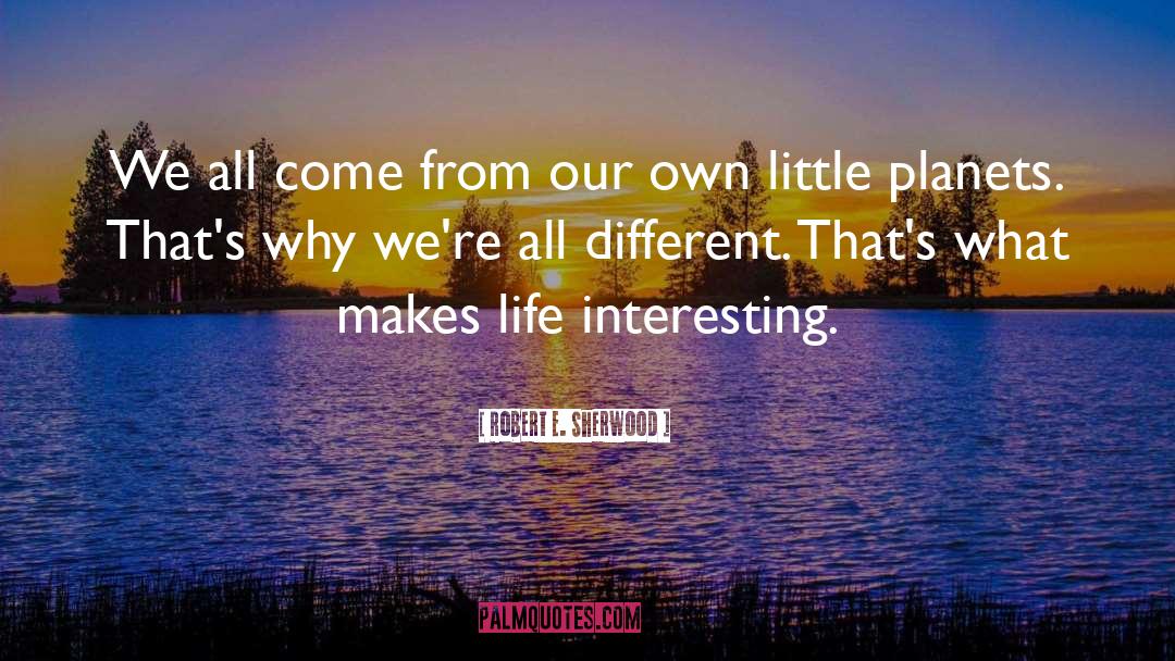 Interesting Life quotes by Robert E. Sherwood