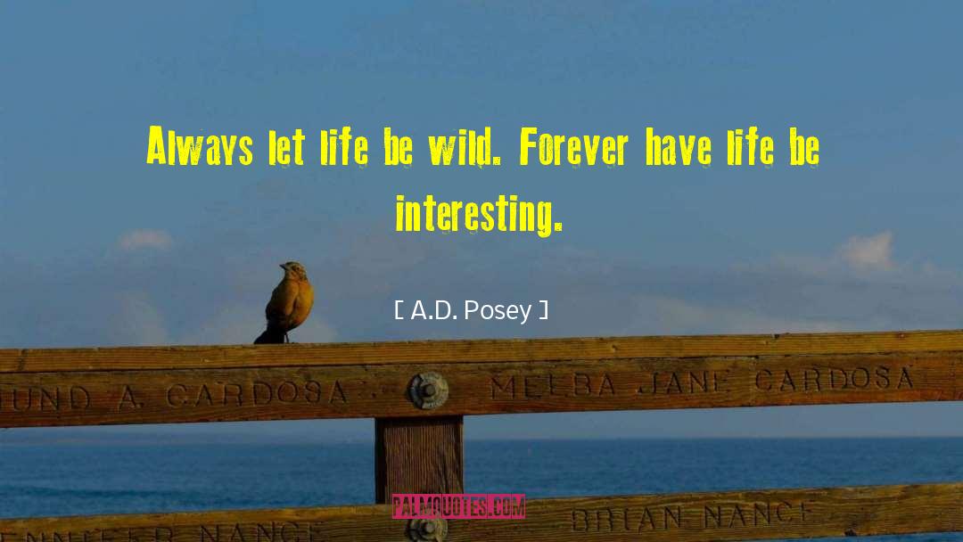 Interesting Life quotes by A.D. Posey