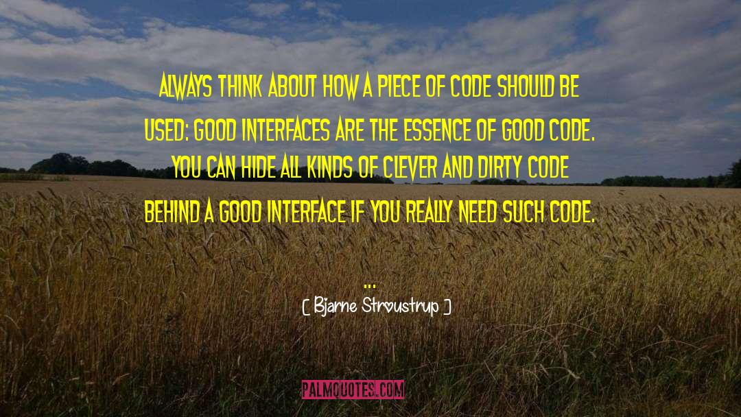 Interfaces quotes by Bjarne Stroustrup