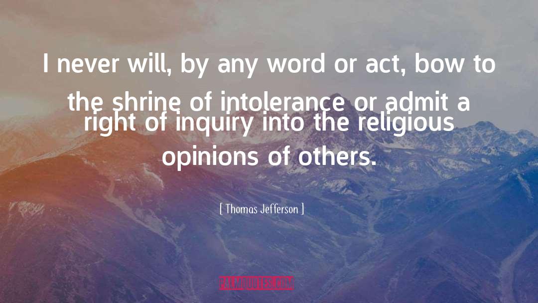 Interfaith quotes by Thomas Jefferson