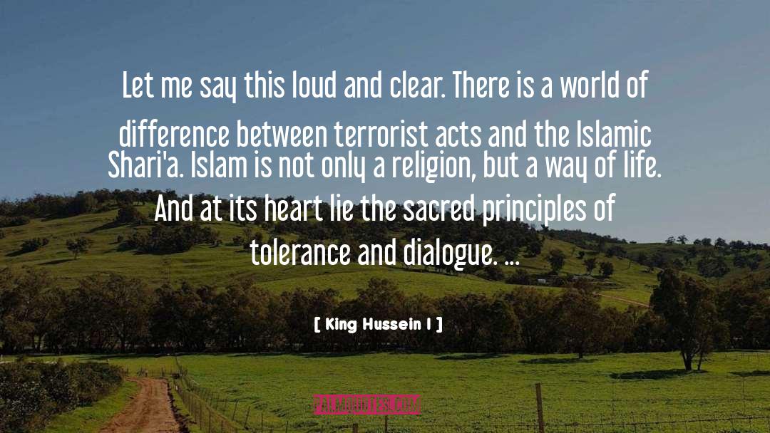 Interfaith quotes by King Hussein I