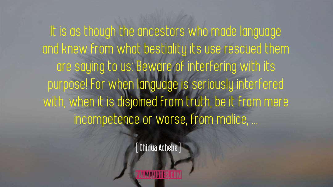 Interfered quotes by Chinua Achebe