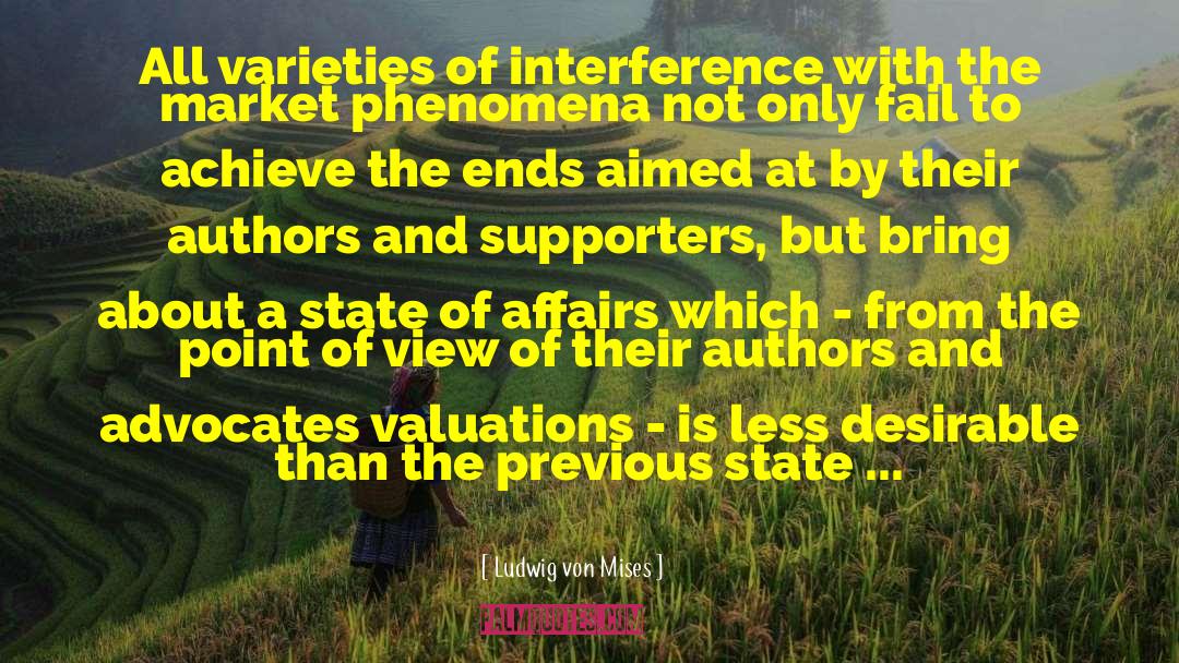 Interference quotes by Ludwig Von Mises