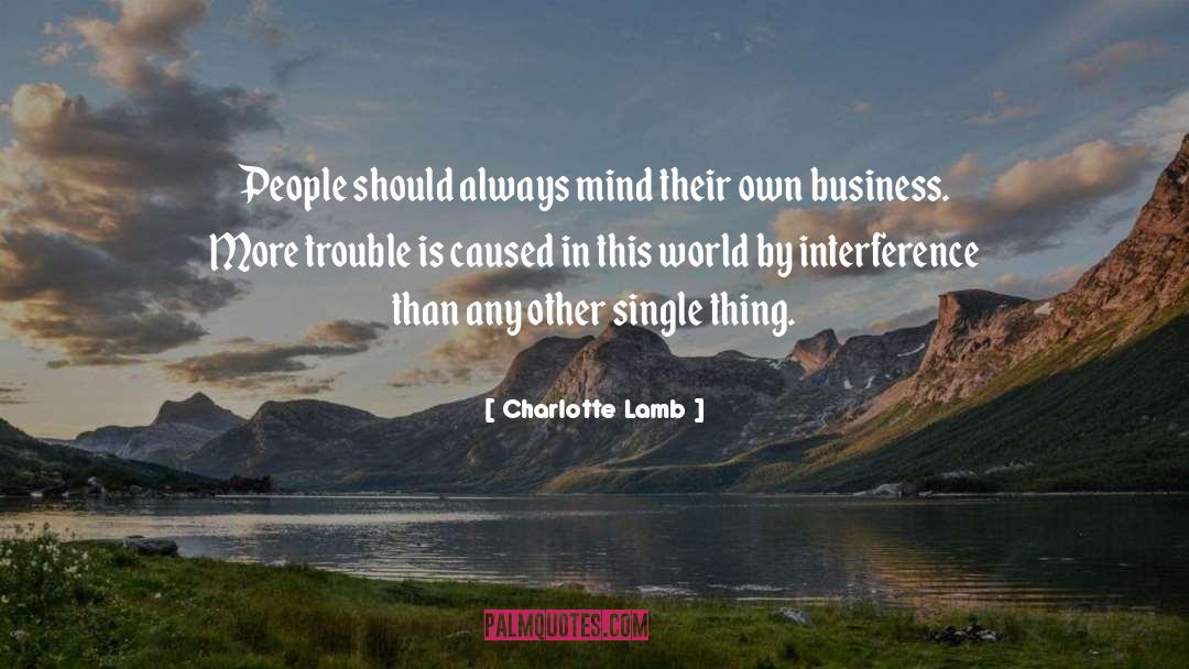 Interference quotes by Charlotte Lamb