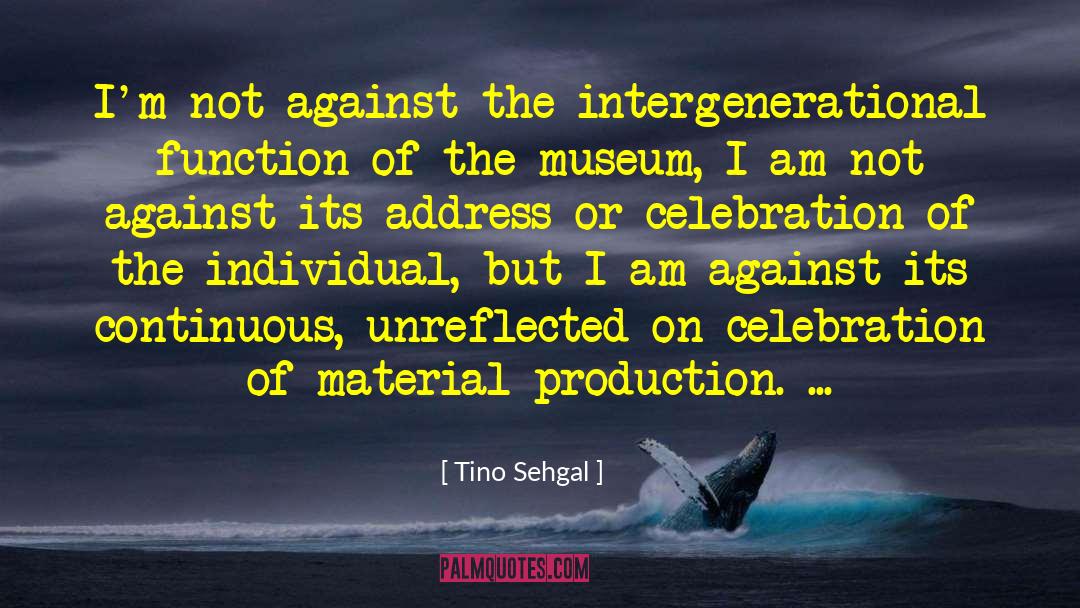 Intergenerational quotes by Tino Sehgal