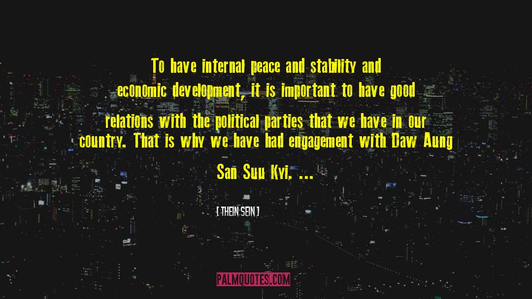 Internal Peace quotes by Thein Sein