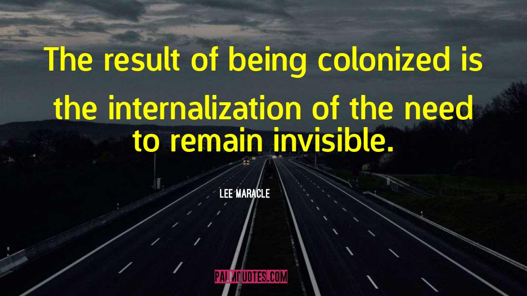 Internalization quotes by Lee Maracle
