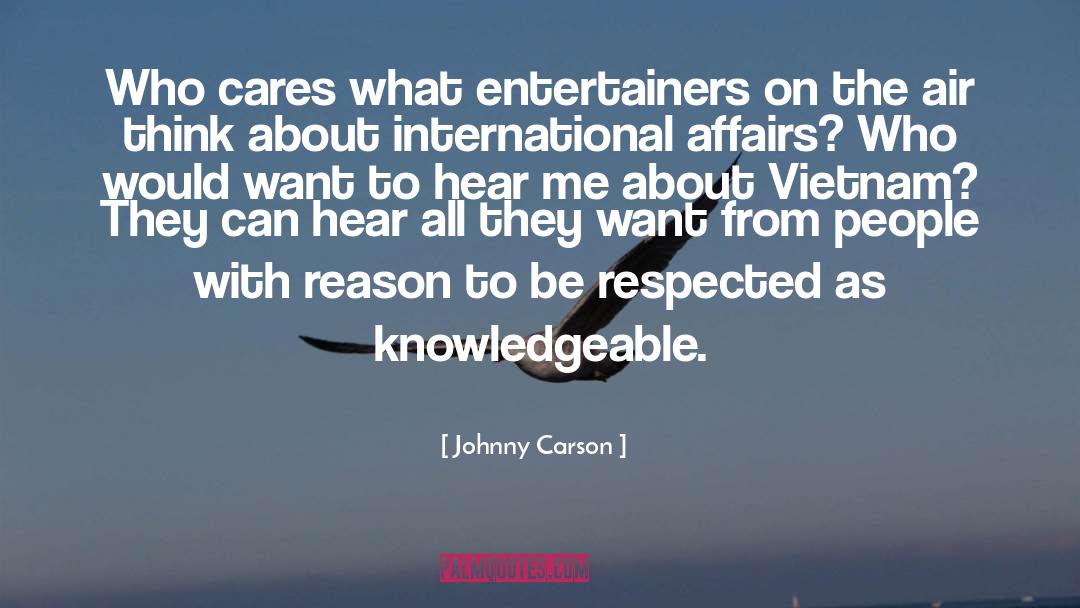 International Affairs quotes by Johnny Carson
