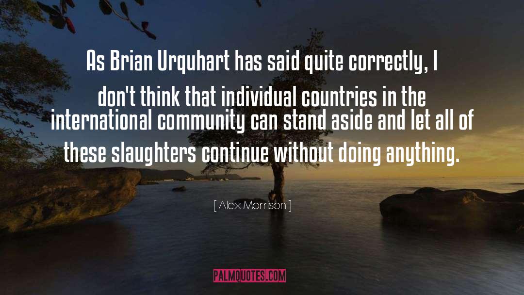 International Community quotes by Alex Morrison