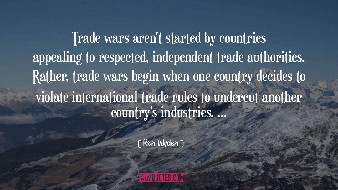 International Trade quotes by Ron Wyden