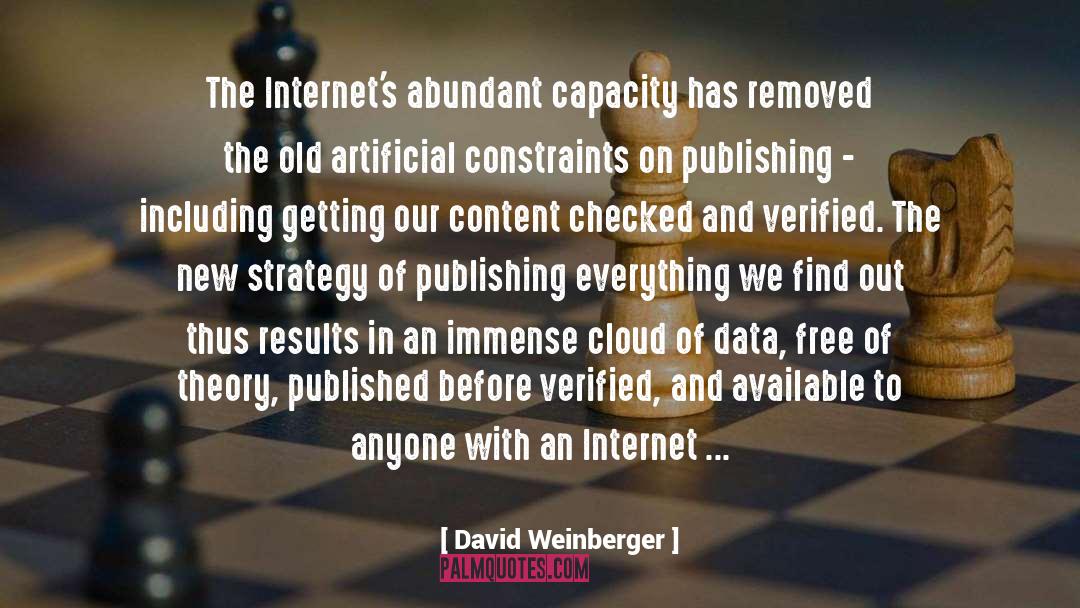 Internet Connection quotes by David Weinberger
