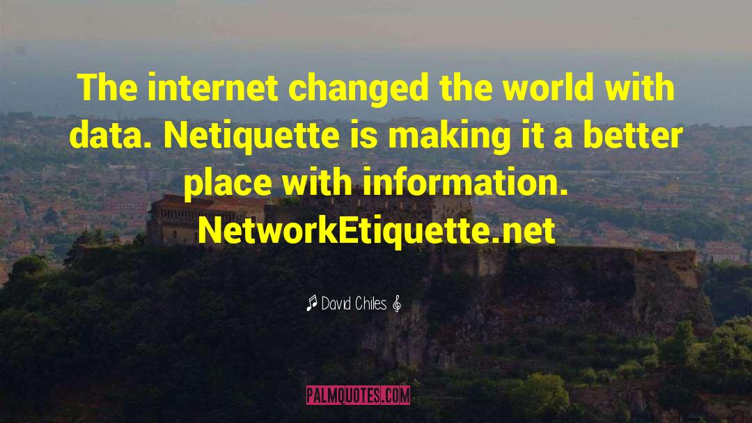 Internet Etiquette quotes by David Chiles