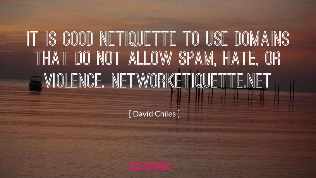 Internet Manners quotes by David Chiles