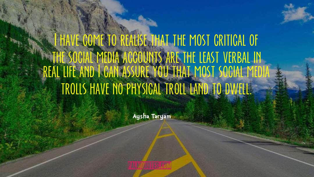 Internet Trolls quotes by Aysha Taryam