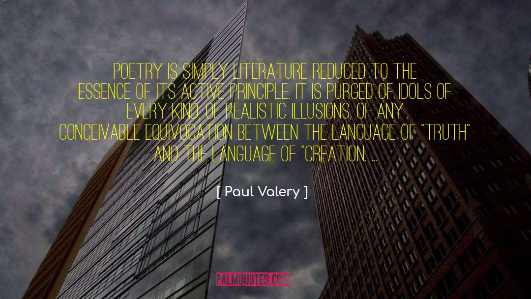 Interpretation Of Literature quotes by Paul Valery