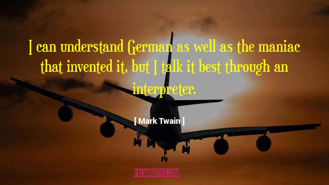 Interpreter quotes by Mark Twain