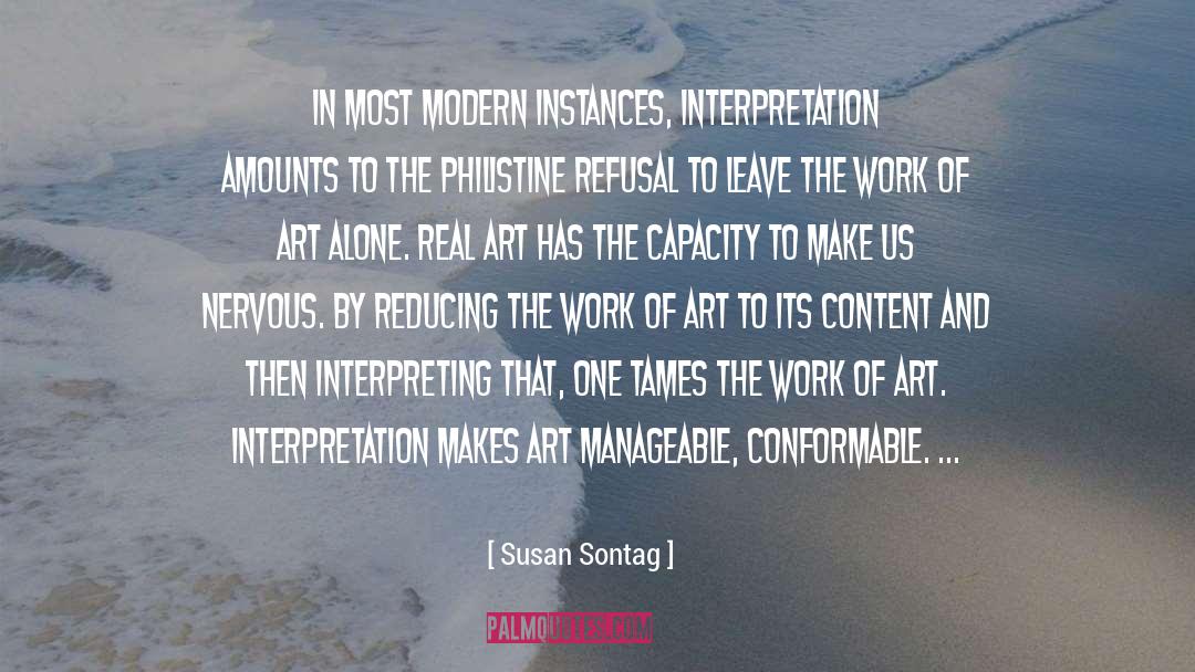 Interpreting quotes by Susan Sontag