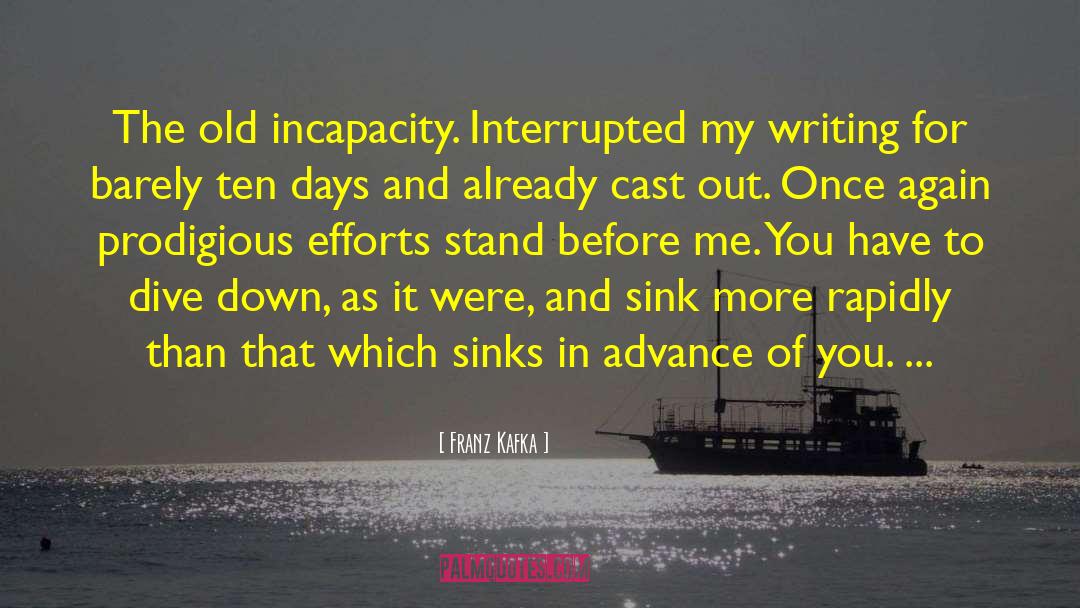 Interrupted quotes by Franz Kafka