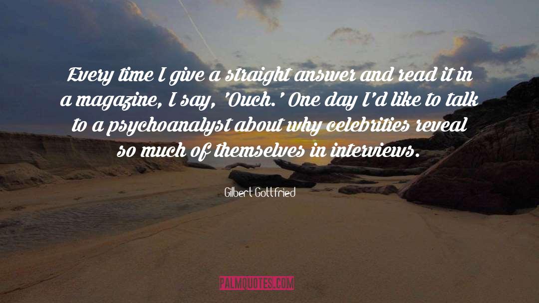 Interview Magazine quotes by Gilbert Gottfried