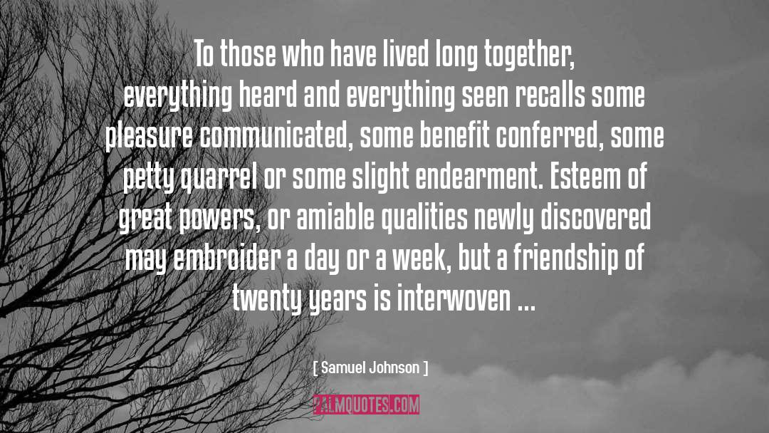 Interwoven quotes by Samuel Johnson