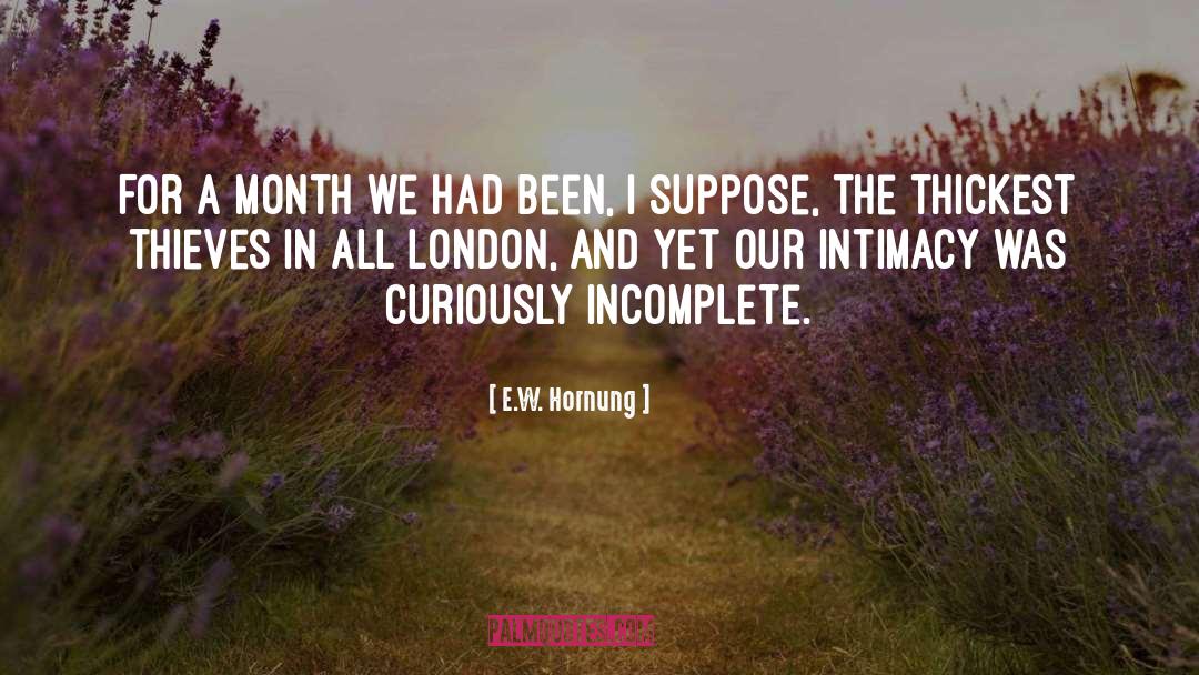 Intimacy quotes by E.W. Hornung