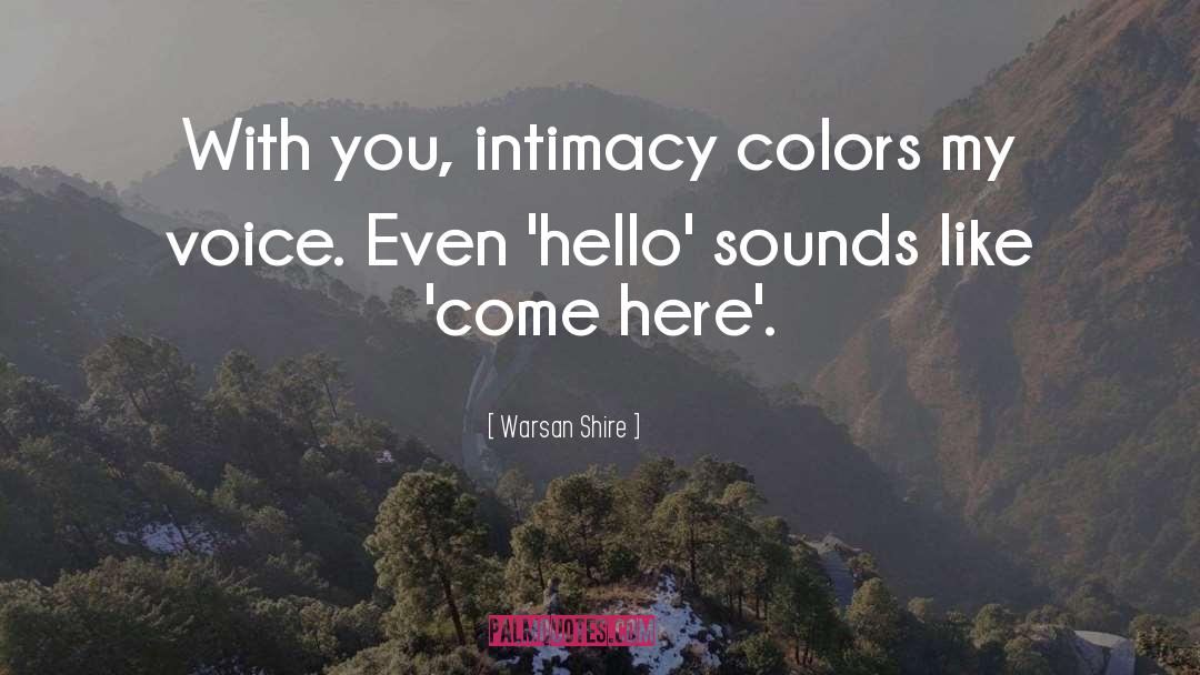 Intimacy quotes by Warsan Shire