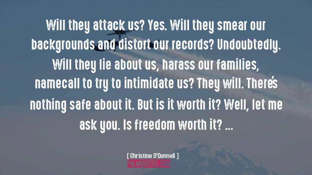 Intimidate quotes by Christine O'Donnell