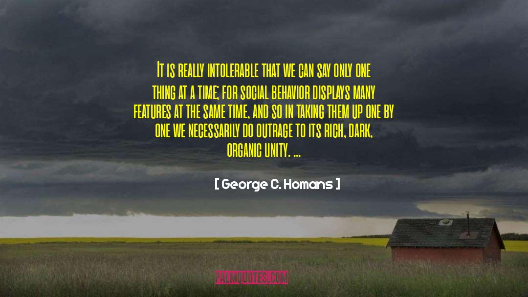 Intolerable quotes by George C. Homans