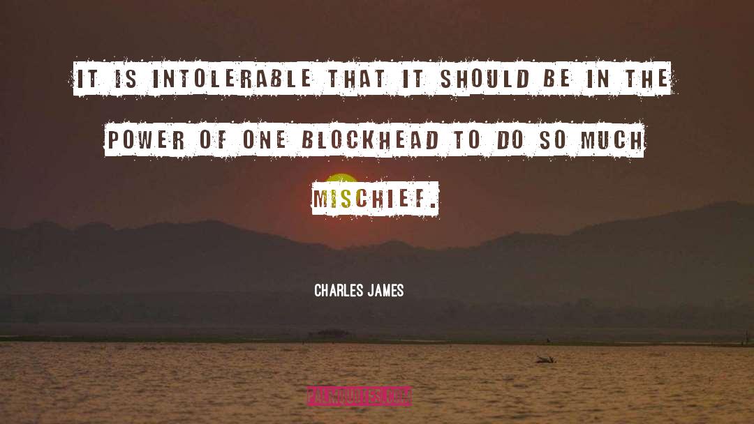 Intolerable quotes by Charles James