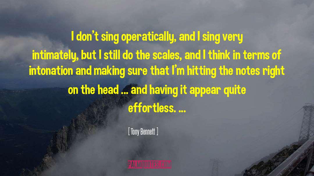 Intonation quotes by Tony Bennett