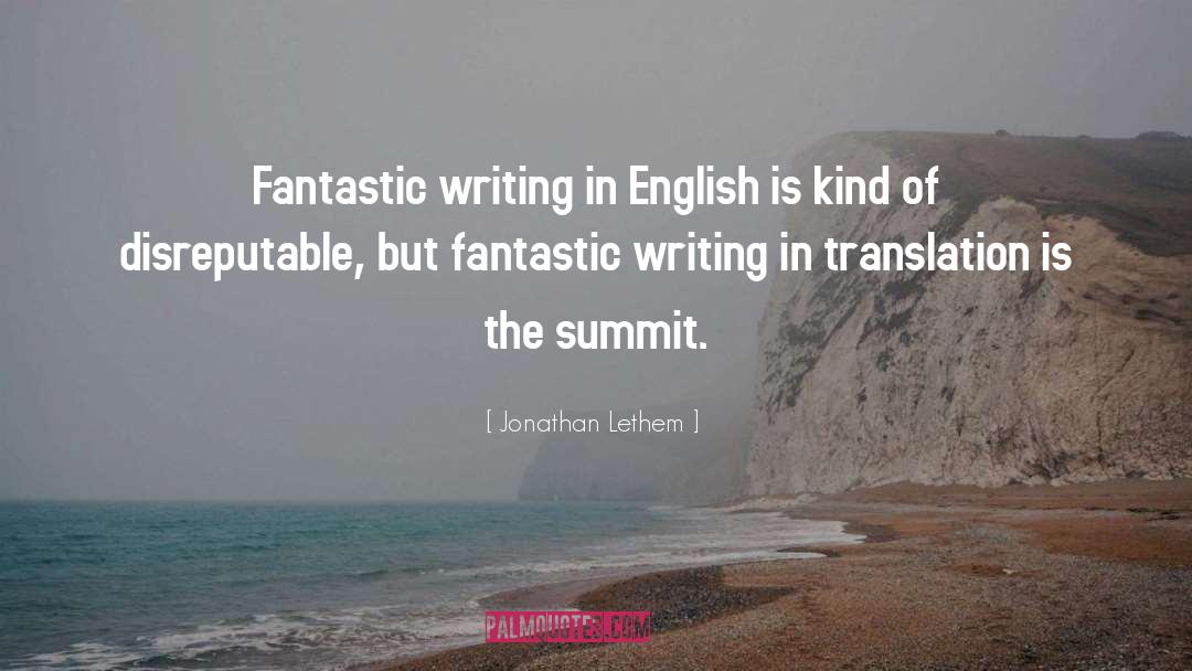 Intraprendere English Translation quotes by Jonathan Lethem