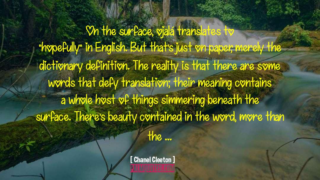 Intraprendere English Translation quotes by Chanel Cleeton