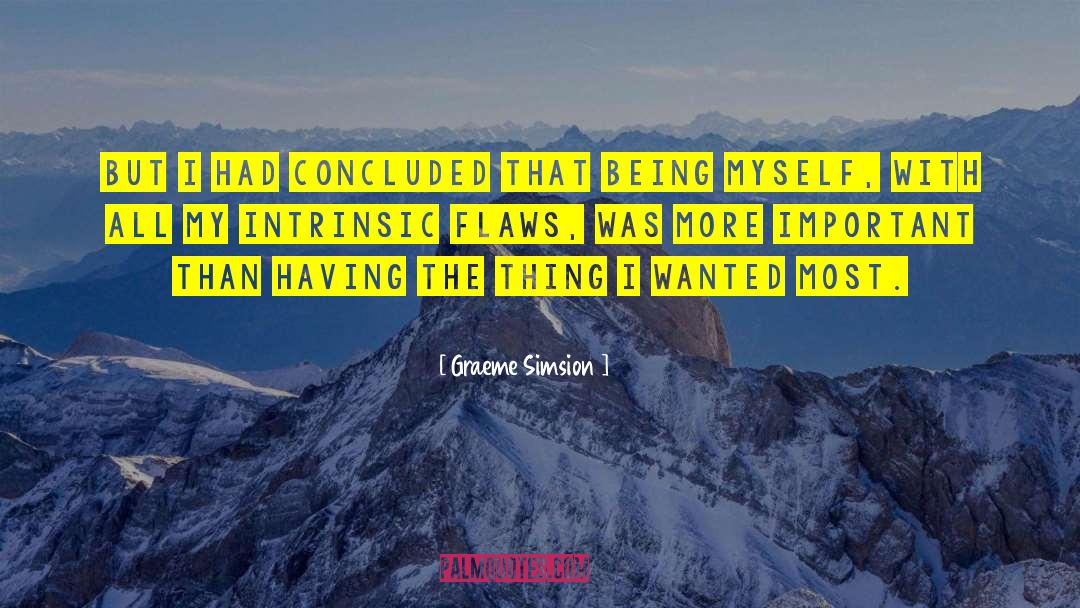 Intrinsic quotes by Graeme Simsion