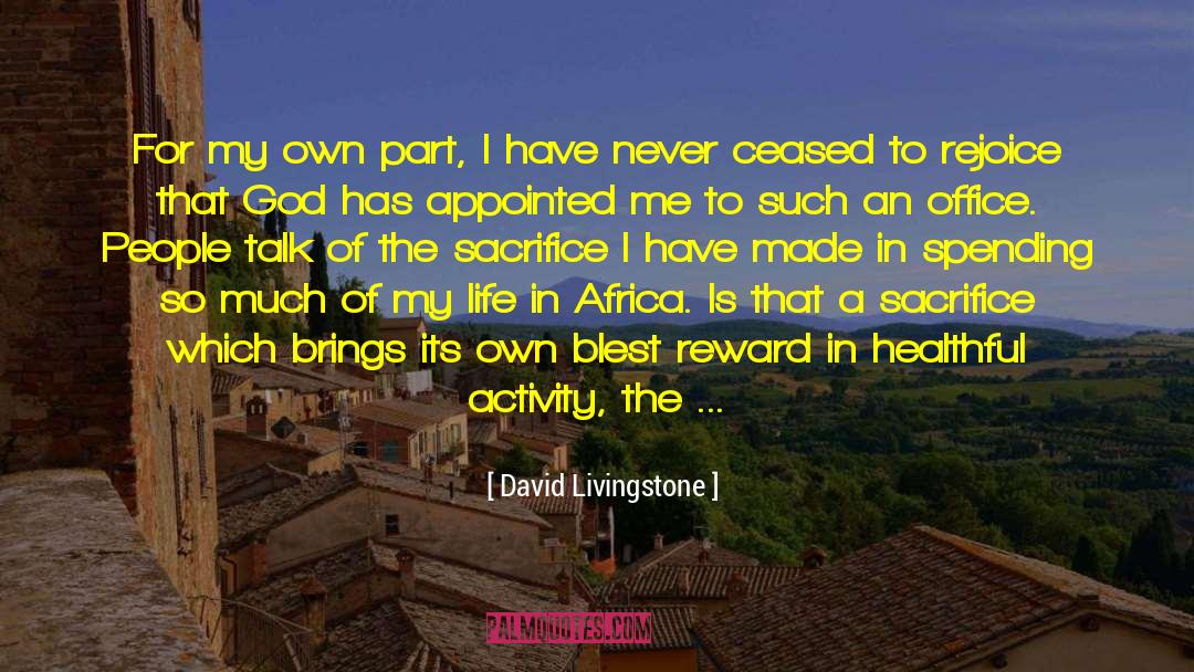 Intrinsic Reward quotes by David Livingstone
