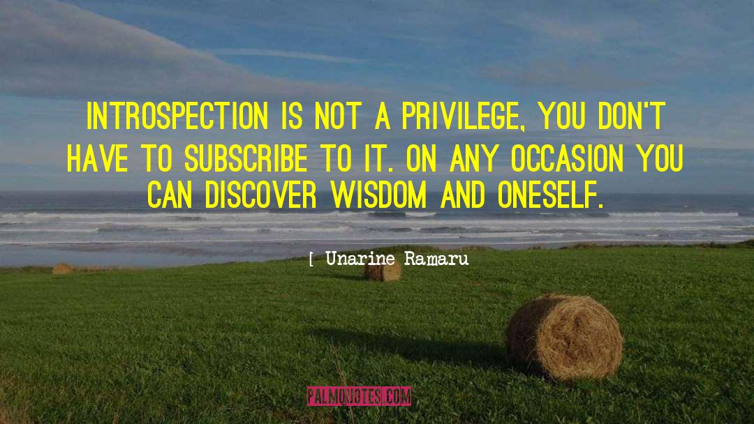 Introspection quotes by Unarine Ramaru