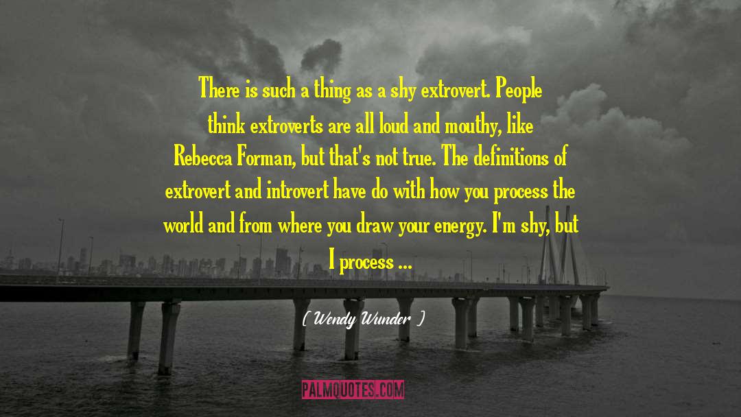 Introverts V Extroverts quotes by Wendy Wunder