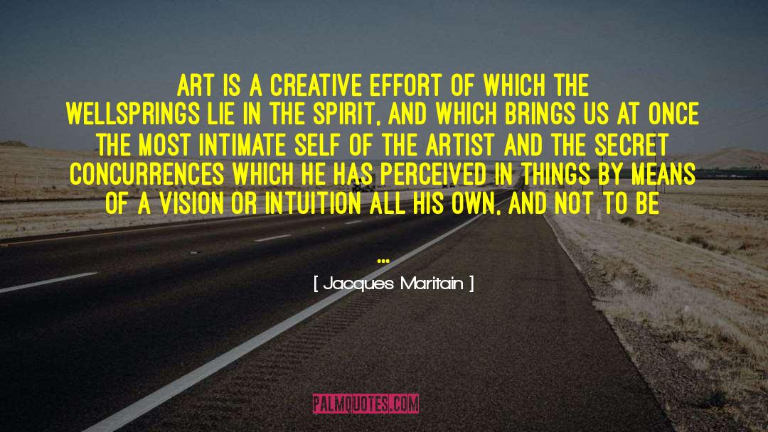 Intuition In Art quotes by Jacques Maritain