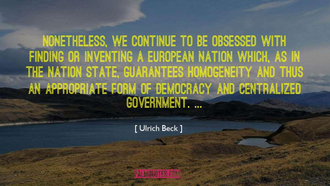 Inventing quotes by Ulrich Beck