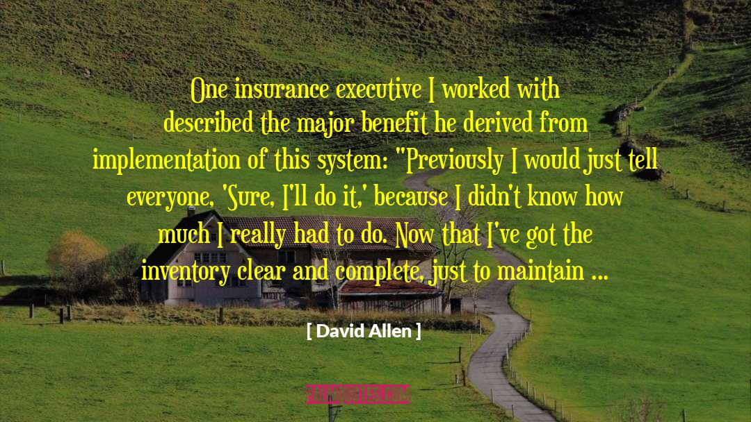 Inventory quotes by David Allen