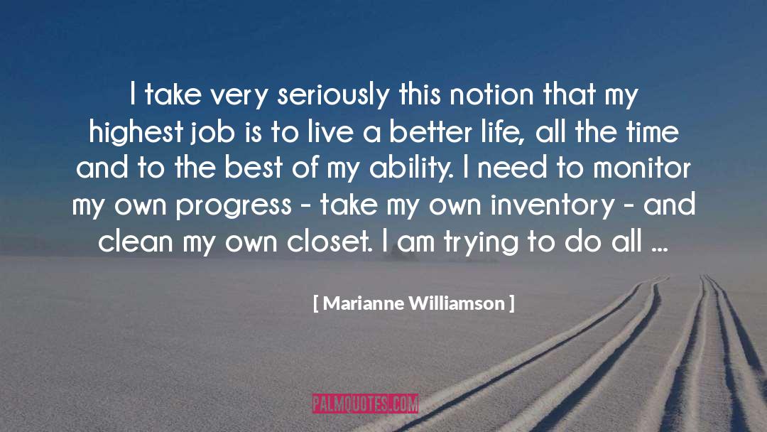 Inventory quotes by Marianne Williamson