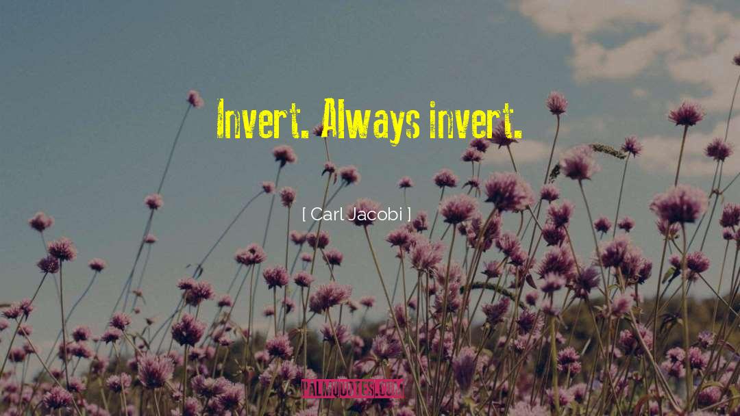 Invert quotes by Carl Jacobi