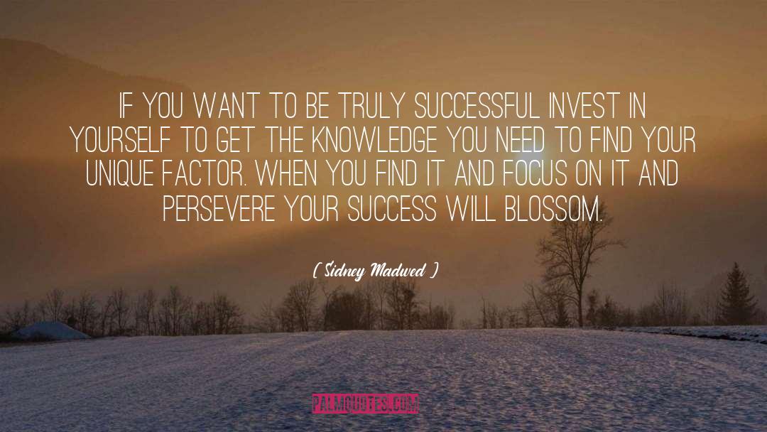 Invest In Yourself quotes by Sidney Madwed