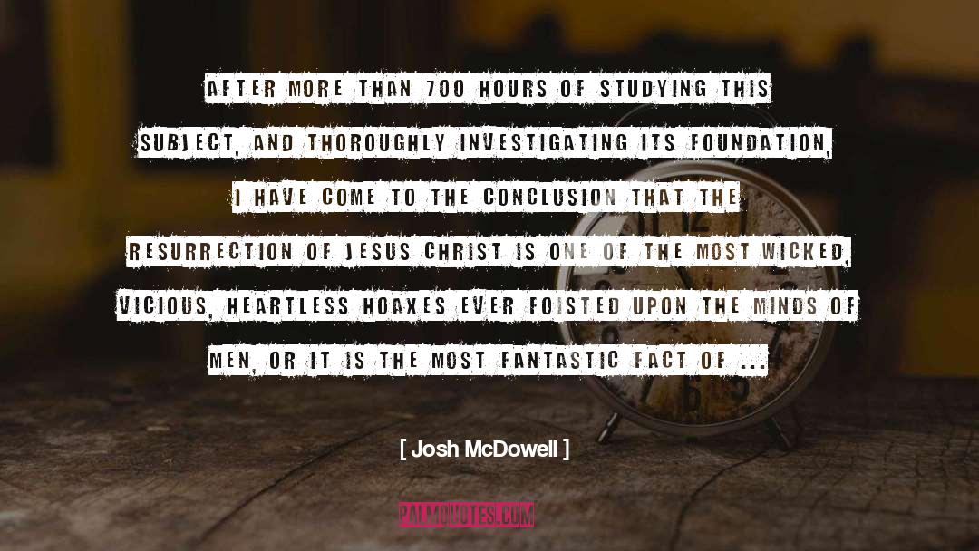 Investigating quotes by Josh McDowell