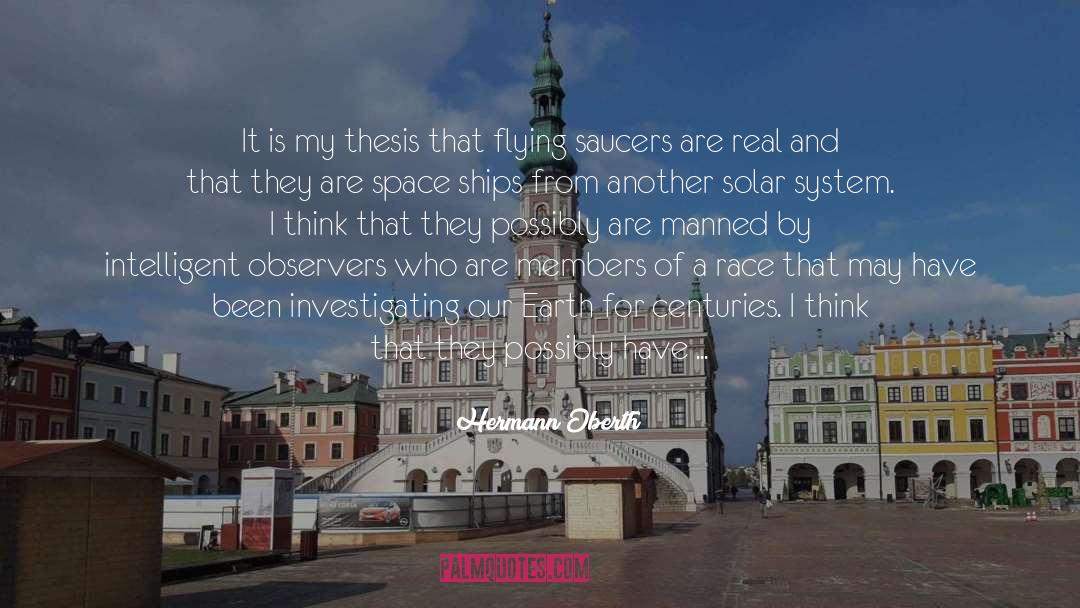 Investigations quotes by Hermann Oberth