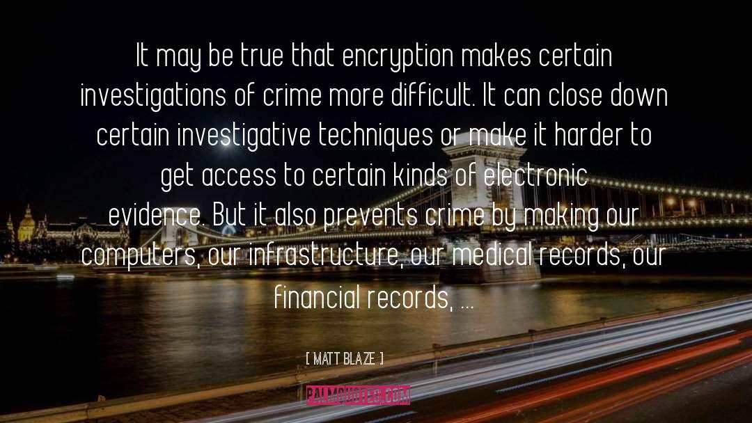 Investigations quotes by Matt Blaze