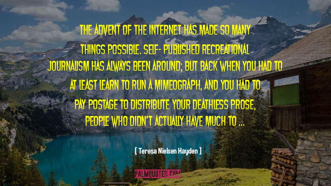 Investigative Journalism quotes by Teresa Nielsen Hayden