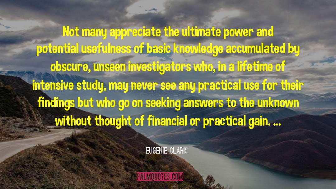 Investigators quotes by Eugenie Clark