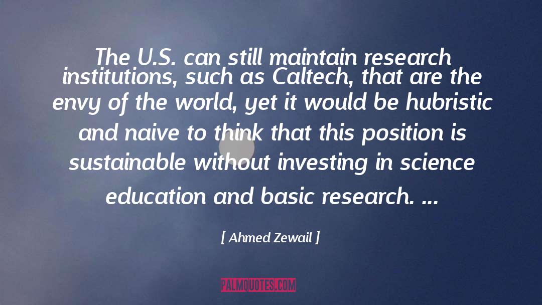 Investing quotes by Ahmed Zewail