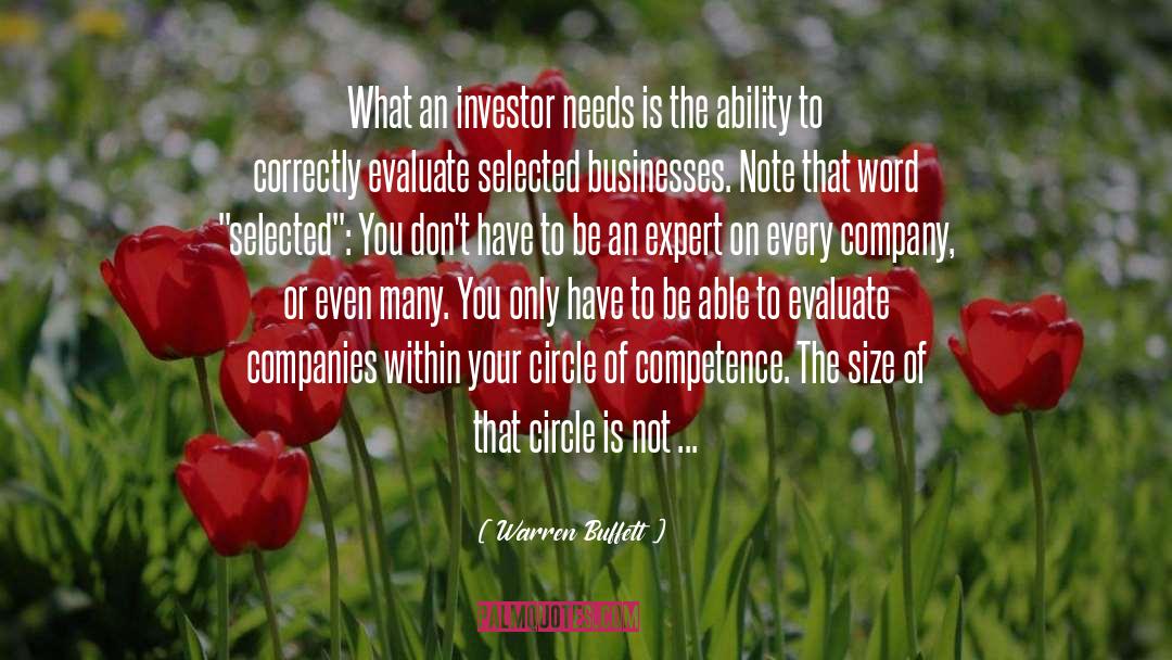 Investor quotes by Warren Buffett