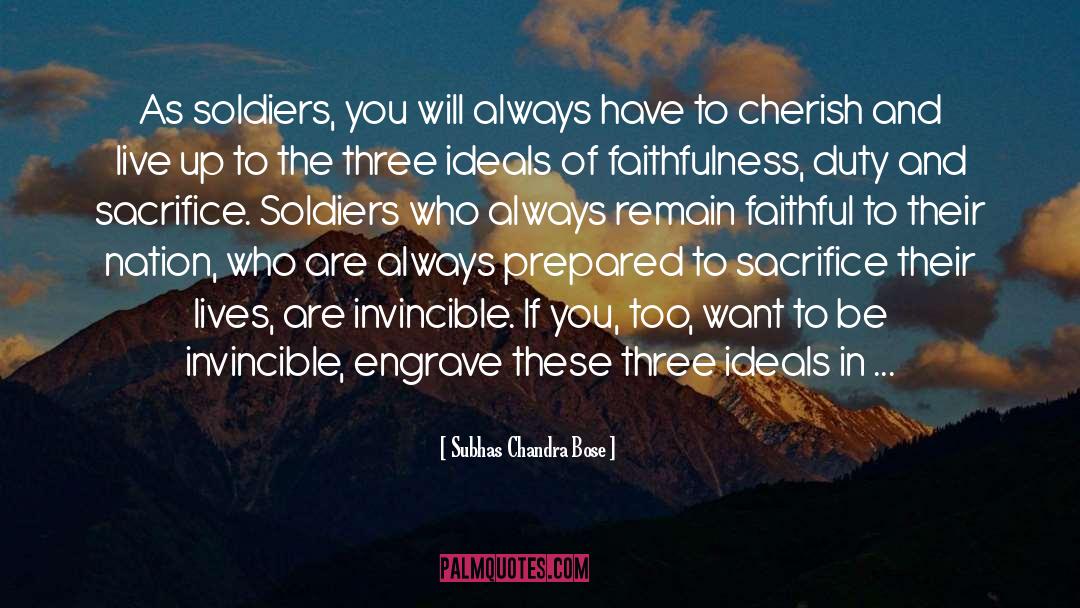 Invincible quotes by Subhas Chandra Bose